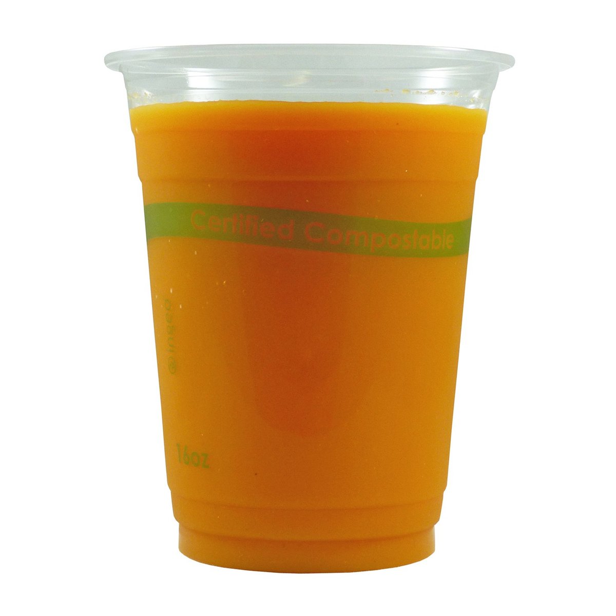 16OZ CLEAR PLA CUP  COMPOSTABLE 1000/CASE 