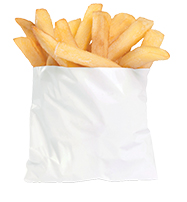 5&quot;x1.5&quot;X4.5&quot; FRENCH FRY BAGS 2000/CASE 040380/320485